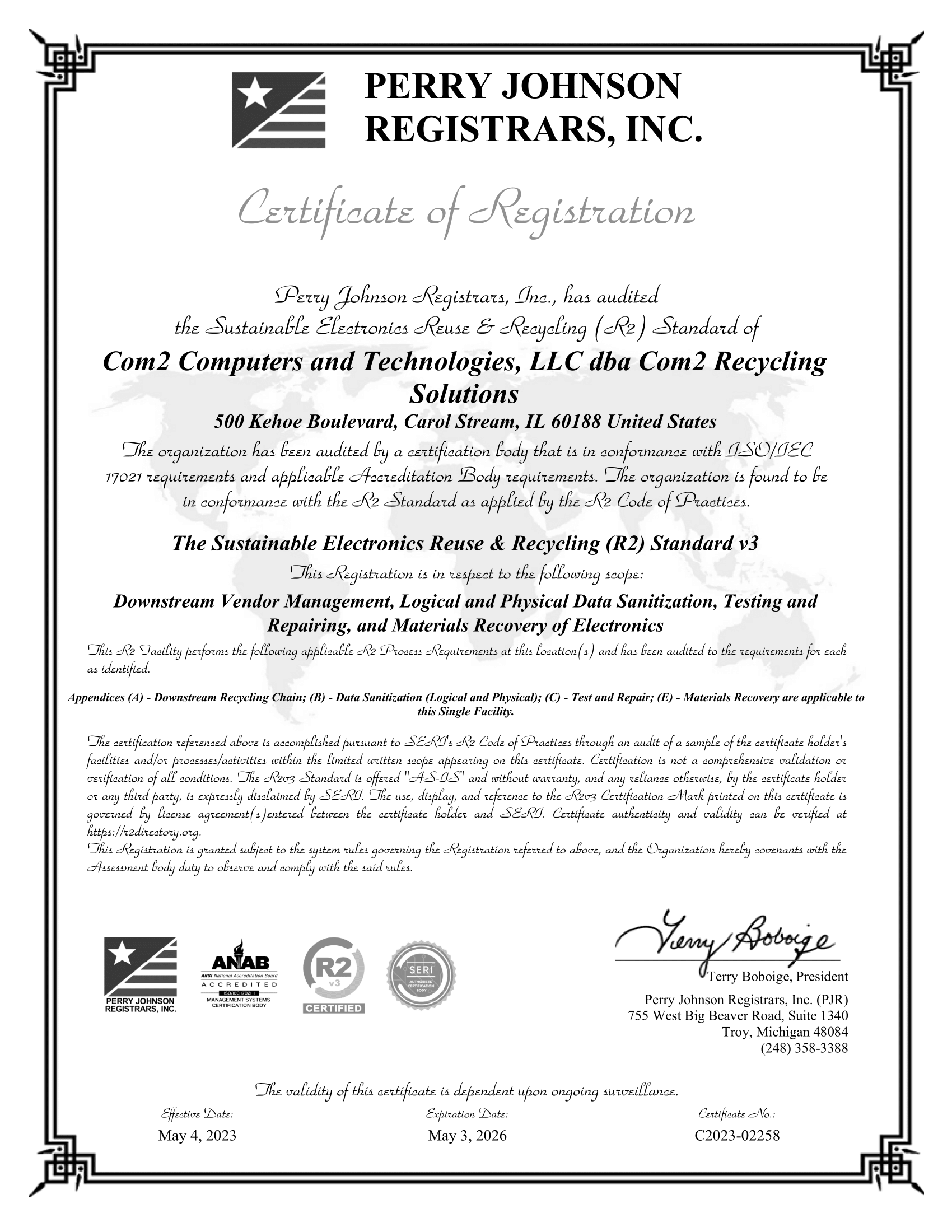 certificate